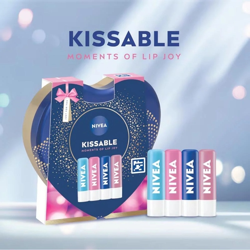 Giftset Nivea Kissable Moments Of Lip Joy 4pc Giftset Nivea Kissable Moments Of Lip Joy 4pc
